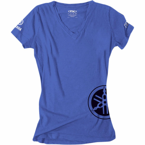 Factory Effex - Factory Effex Yamaha Womens V-Neck T-Shirt - 17-87244 - Royal Blue - Large
