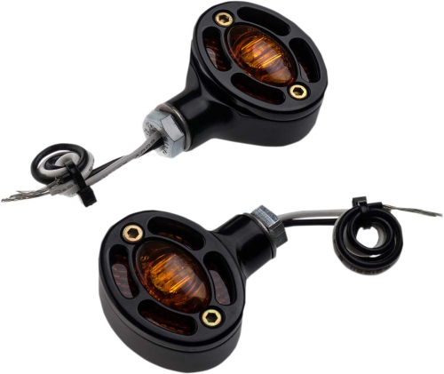 Joker Machine - Joker Machine Omega LED Turn Signals - Black/Amber Lens - 05-250-AB