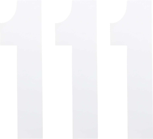 Factory Effex - Factory Effex Standard Numbers 8in. - White - No. 1 - 02-4481