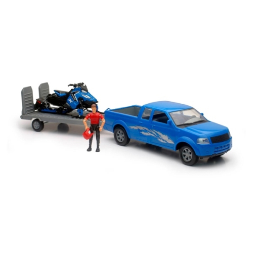 New Ray Toys - New Ray Toys 1:18 Scale Pickup with Polaris Switchback 800 Replica - SS-37406A