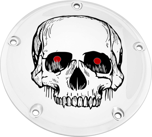 Custom Engraving LTD - Custom Engraving LTD Culture Derby Cover for Skull - Chrome - M8 Softail - SKUL33-67