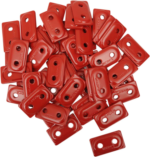Woodys - Woodys Double Digger Aluminum Support Plates - 5/16in. - Red (48pk.) - ADD2-3790-B