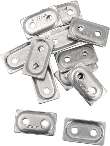 Woodys - Woodys Double Digger Aluminum Support Plates - 5/16in. - Natural (12pk.) - ADD2-3775