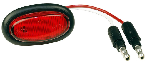 Grote - Grote Micronova LED Marker Light - Oval with Grommet - 2in. Wide - Red - 47962