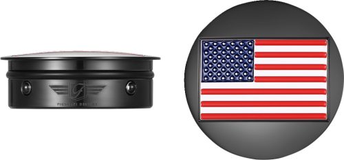 Figurati Designs - Figurati Designs Swingarm Pivot Cover - Black with American Flag - FD21R-AF-BK