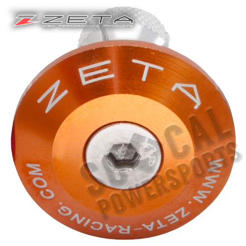 ZETA - ZETA 35mm Bar End Plugs - Orange - ZE48-7009