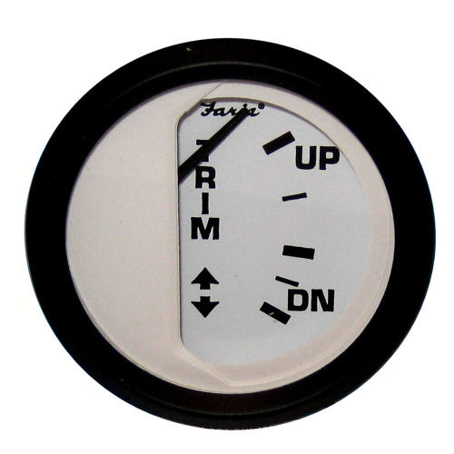 Faria Beede Instruments - Faria Euro White 2" Trim Gauge f/ Mercury / Mariner /Mercruiser/Volvo DP/ Yamaha &#39;01 and Newer