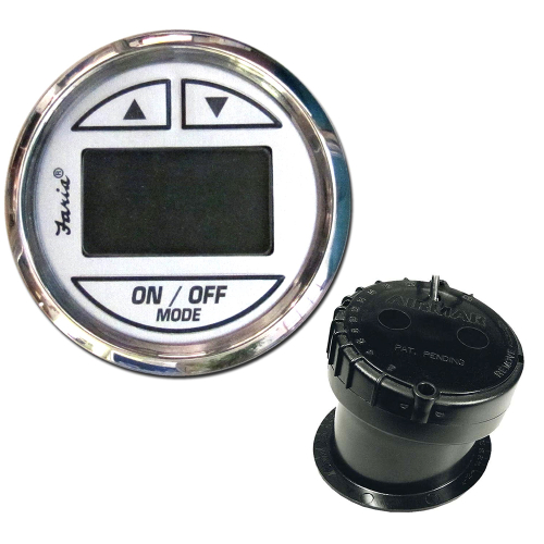 Faria Beede Instruments - Faria Chesapeake White SS 2" Depth Sounder w/In-Hull Transducer