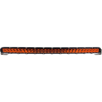 Heretic Studio - Heretic Studio 6-Series Light Bar - 30in. (34in. x 2in. x 1.5in.) - Black Flood Light - Curved with Amber Lens - 53010
