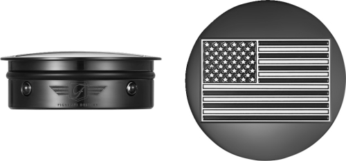 Figurati Designs - Figurati Designs Swingarm Pivot Cover - Black with Contrast Cut American Flag - FD26R-AF-CC-BK