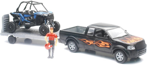 New Ray Toys - New Ray Toys 1:18 Scale Pick Up and Trailer with Polaris RZR 1000XP - SS-37426B