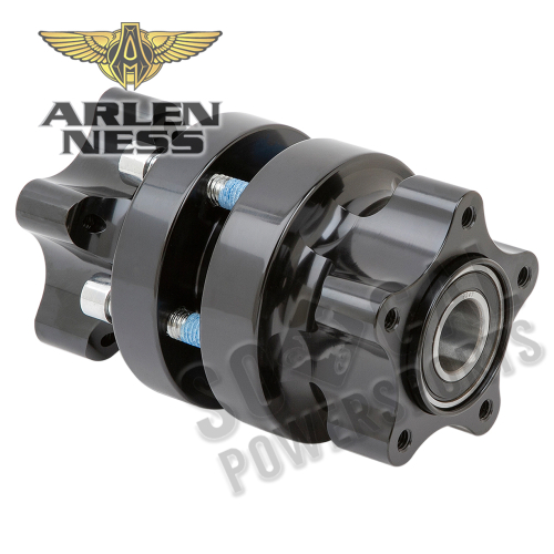 Arlen Ness - Arlen Ness Front Cartridge Hub Kit Dual Disc - Black - 17-6130-B