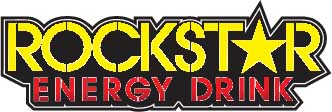 Factory Effex - Factory Effex Rockstar Energy Drink 12in. Die-Cut Sticker - Text Logo - 15-94720