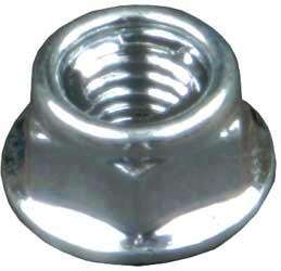 Bolt MC Hardware - Bolt MC Hardware 10mm Hex Locking Fuji-Style Flange Nuts - M6 x 1.0 - M6FUJI-STL