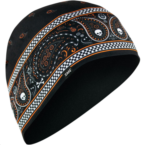 Zan Headgear - Zan Headgear Sportflex Series Beanie - WHLL197 - Bandana Black/Orange - OSFM
