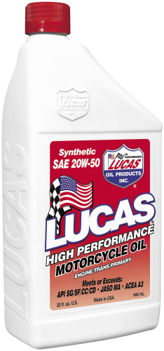Lucas Oil - Lucas Oil High Performance Synthetic Oil - 20W50 - 1qt. - 10702
