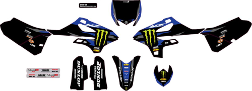 DCOR - DCOR Star Racing Monster Energy Yamaha Complete Graphics Kit - Black Background - 20-50-154