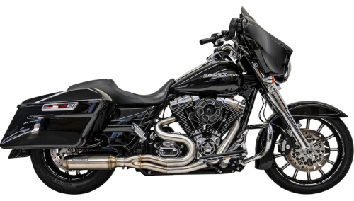 Bassani Manufacturing - Bassani Manufacturing Mid-Length Super Bike 2-Into-1 Exhaust System - Stainless Steel - 1F61SS