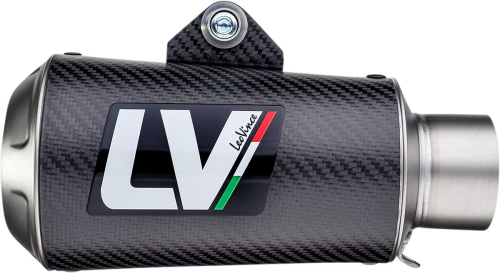 Leo Vince - Leo Vince LV-10 Universal Slip-On - 54mm x 21/4in. Inlet - Carbon Muffler - Carbon End Cap - Left - 9791U