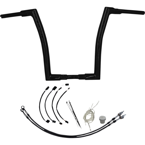 Fat Baggers, Inc. - Fat Baggers, Inc. 1-1/2in. EZ Install Flat Top Handlebar Kit - Gloss Black - 609616-B