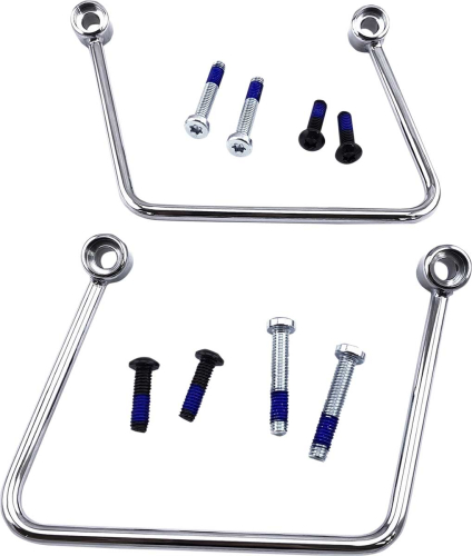 Drag Specialties - Drag Specialties Chrome Saddlebag Support Brackets - 3521-0129