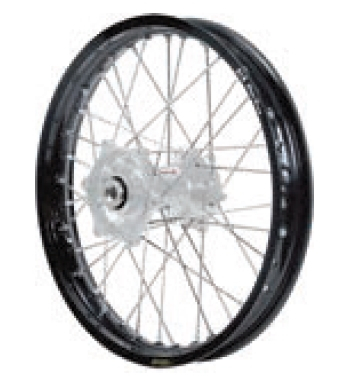 Dubya - Dubya MX Rear Wheel with Excel Rim - 1.85x16 - Silver Hub/Black Rim - 70-1120SB