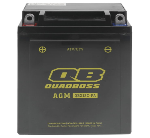 QuadBoss - QuadBoss Maintenance-Free AGM Battery - YB12C-A - HB12C-A-FA-QB
