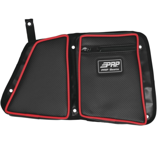 PRP - PRP Rear Door Bag with Knee Pads - Passenger Side - Black/Red - E41-214