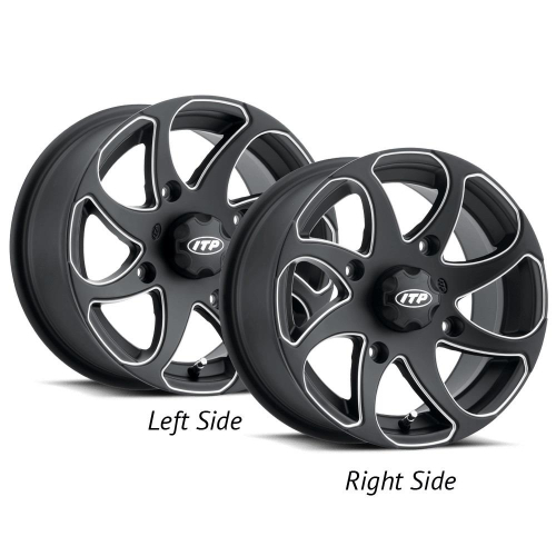 ITP - ITP Twister Wheel - 14x7mm - 5+2 Offset - 4/137 - Matte Black with Milled - 1422328727BL