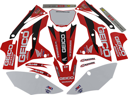 DCOR - DCOR 2020 Geico Honda Complete Graphics Kit - White - 20-10-920