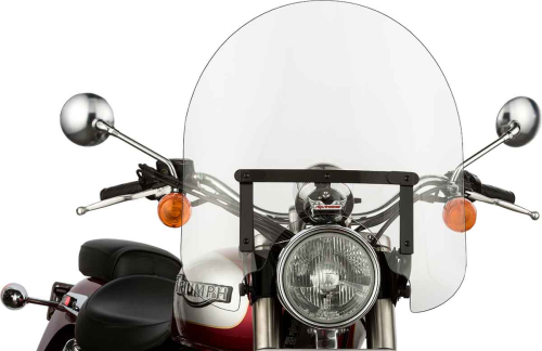 Slipstreamer - Slipstreamer 17in. Classic Windshield with Black Hardware - 17in. x 23in. - Clear - SS-30-17CQB