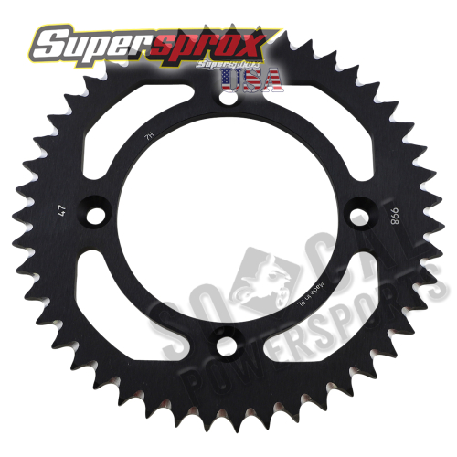 Supersprox - Supersprox Aluminum Rear Sprocket - 47T - RAL-998-47-BLK