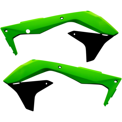 Acerbis - Acerbis Radiator Shrouds - Green/Black - 2449691089