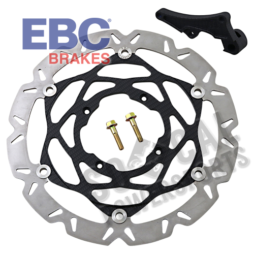 EBC - EBC Supermoto Carbon Fiber Look Contour Brake Rotor Kit - SMX6015