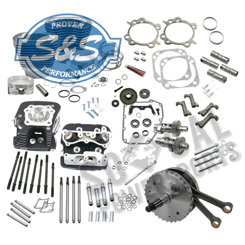 S&S Cycle - S&S Cycle 124in. Hot Set Up Kits with Heads - 900-0564