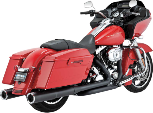 Vance & Hines - Vance & Hines 4-1/2in. Hi-Output Slip-Ons - Black - 46759