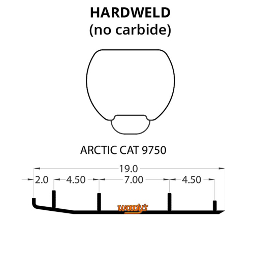 Woodys - Woodys Top-Stock Hard Surface Bar Carbide Runners - HSA-9750