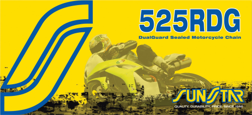 Sunstar - Sunstar 525RDG DualGuard Sealed Motorcycle Chain - 112 Links - SS525RDG-112