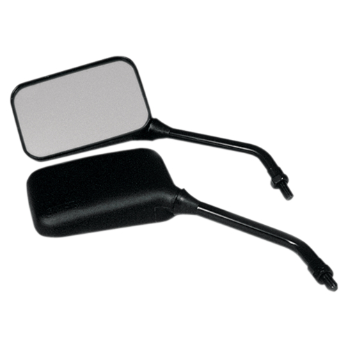 Emgo - Emgo Universal Rectangular Mirror - GP Deluxe - LongStem - 10mm Thread - Both - 20-78257