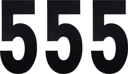 Factory Effex - Factory Effex Standard Numbers 6in. - Black - No. 5 - 02-4455