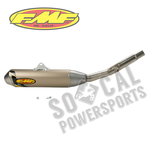 FMF Racing - FMF Racing Q4 Spark Arrestor Slip-On - Stainless Midpipe - 044199