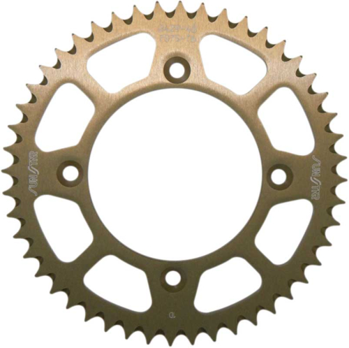 Sunstar - Sunstar Works Triplestar Aluminum Rear Sprocket - 47T - Gold - 5-242947