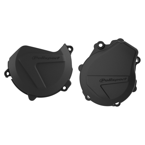 Polisport - Polisport Clutch/Ignition Cover Kit - Black - 90991