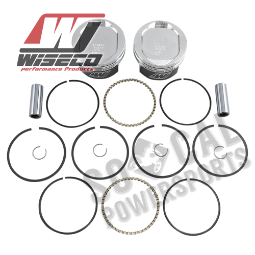 Wiseco - Wiseco K Piston Kit (73ci., Reverse Dome) - Standard Bore 3.498in., 9.5:1 Compression - K1655
