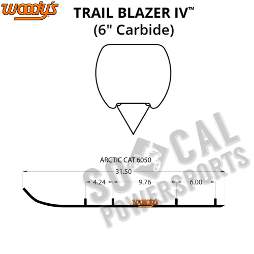 Woodys - Woodys Trail Blazer IV Flat-Top Carbide Runners - TAT4-6050