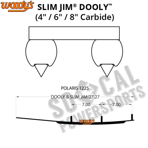 Woodys - Woodys Dooly Carbide Wear Rods - 8in. - DP8-1225