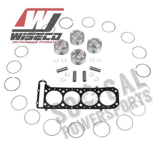 Wiseco - Wiseco Top End Kit - 2.00mm Oversize to 78.00mm, 12:1 Compression - R1052