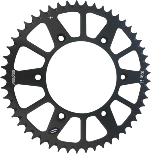 Sunstar - Sunstar Steel Rear Sprocket - 51T - Black - 5-355651BK