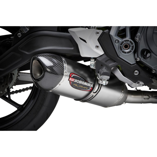 Yoshimura - Yoshimura Alpha Race Series Works Finish Exhaust System - Stainless Steel Muffler - Carbon End Cap - 14651AM520