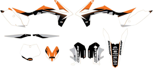 DCOR - DCOR COR 9 KTM Complete Graphics Kit - White - 20-30-204